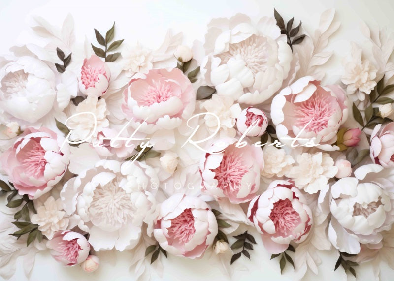 Kate Floral Pivoines Mur Mariage Toile de fond Conçu par Patty Robert - Kate Backdrop FR