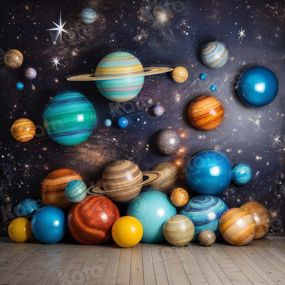 Kate Planète Galaxie Enfant Anniversaire Toile de fond conçu par Emetselch - Kate Backdrop FR