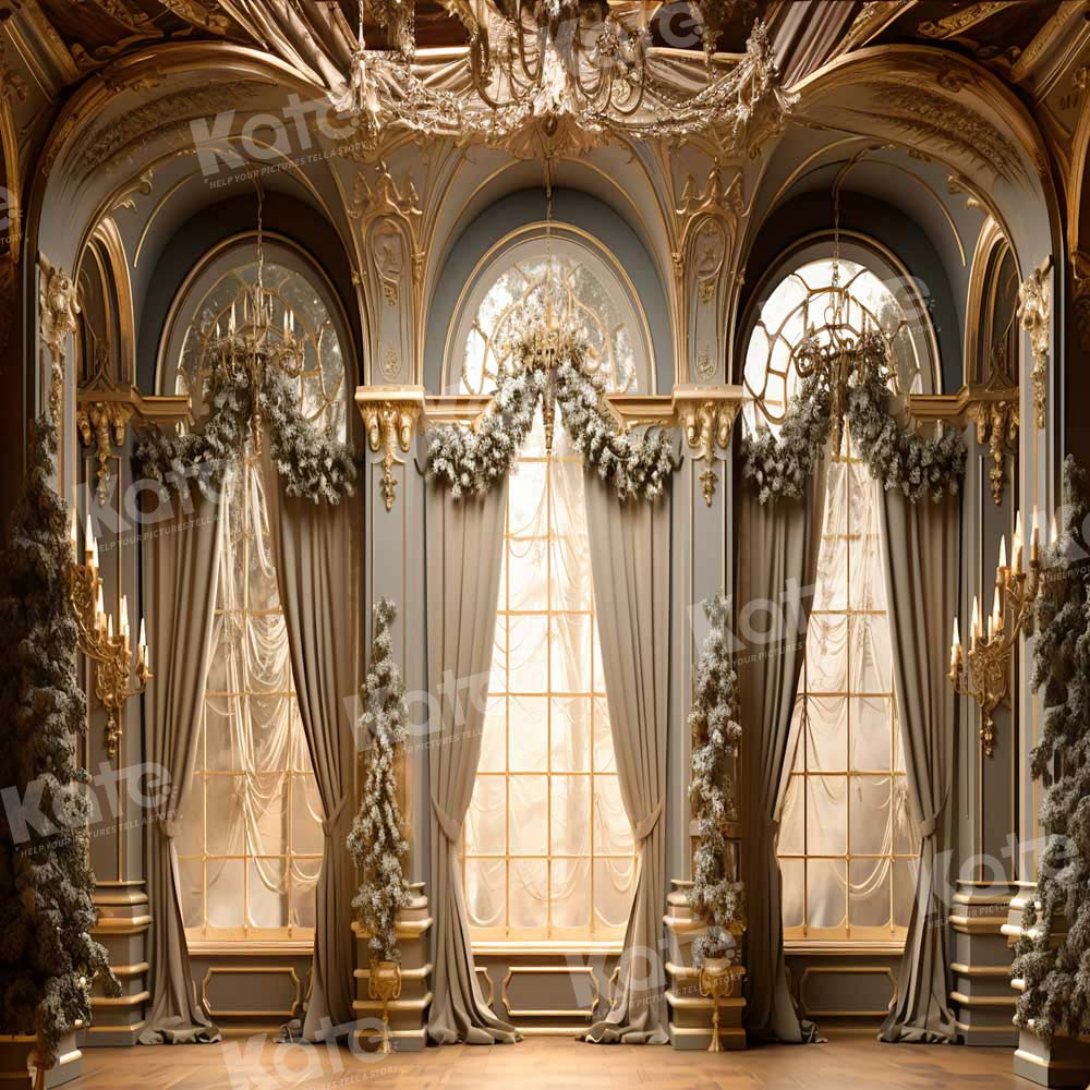 Kate Intérieur Luxueux Fenêtre Doré Toile de fond conçu par Emetselch - Kate Backdrop FR