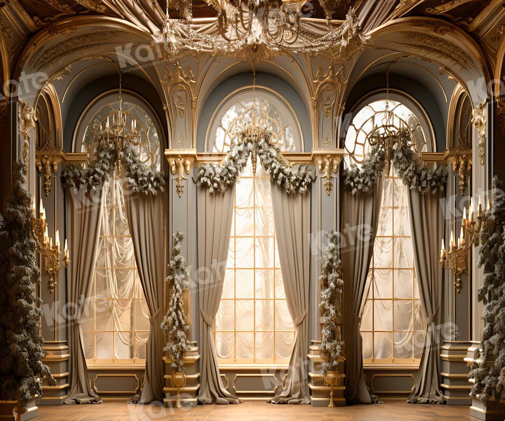 Kate Intérieur Luxueux Fenêtre Doré Toile de fond conçu par Emetselch - Kate Backdrop FR