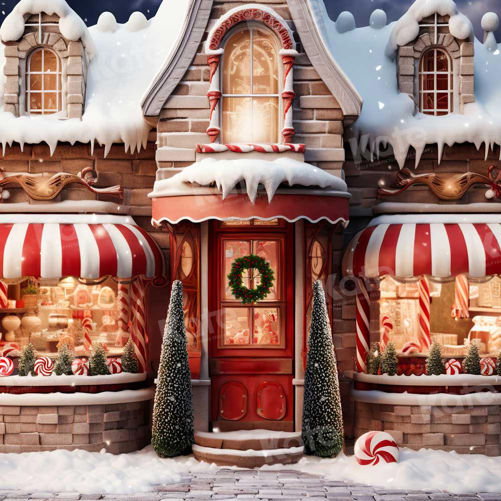 Kate Noël Magasin Bonbons Neige Toile de fond conçue par Emetselch