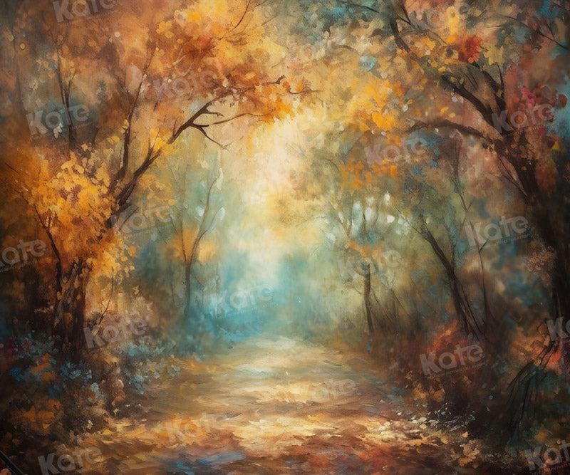 Kate Automne Chemin en Forêt Toile de fond pour la photographie - Kate Backdrop FR