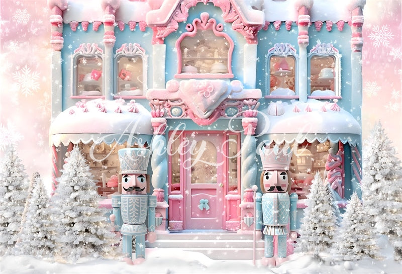 Kate Rose Noël Maison Casse-Noisette Toile de fond conçu par Ashley Paul - Kate Backdrop FR