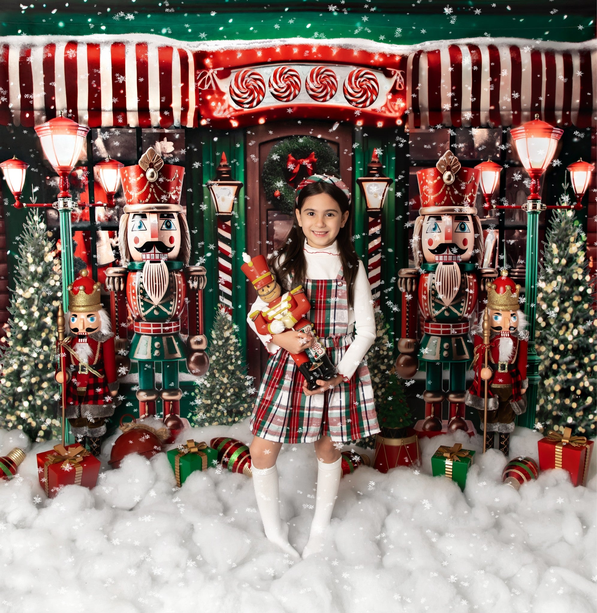 Kate Noël Maison Casse-Noisette Toile de fond conçu par Ashley Paul - Kate Backdrop FR