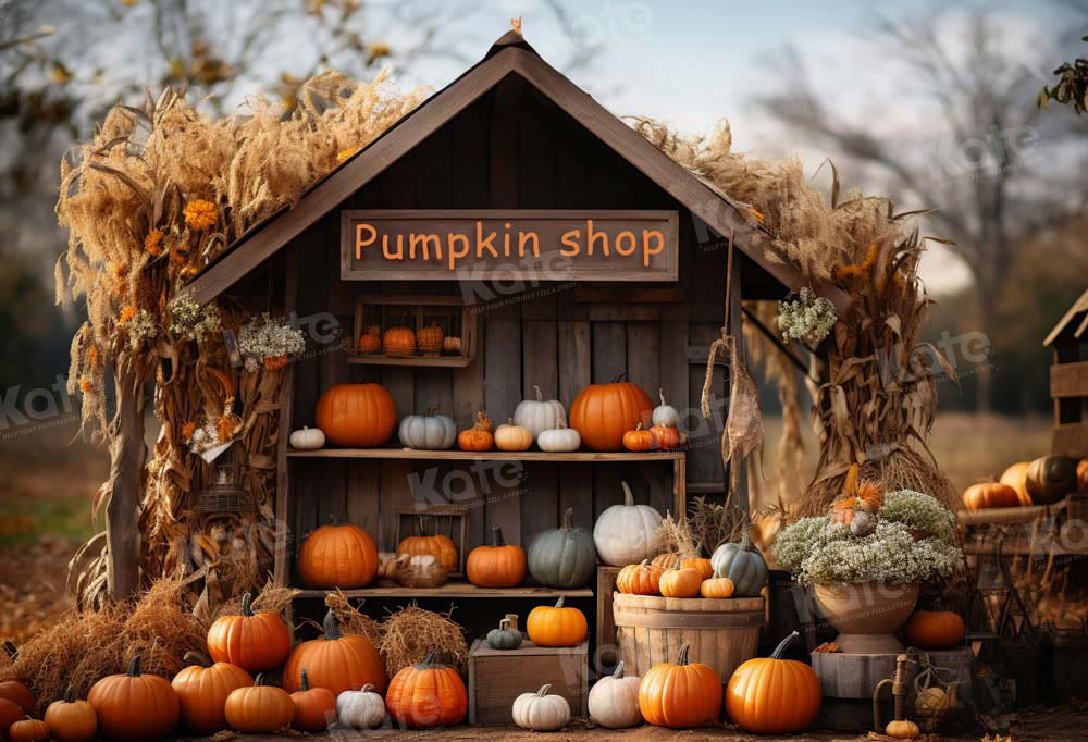 Kate Automne Boutique de citrouilles Toile de fond conçu par Emetselch