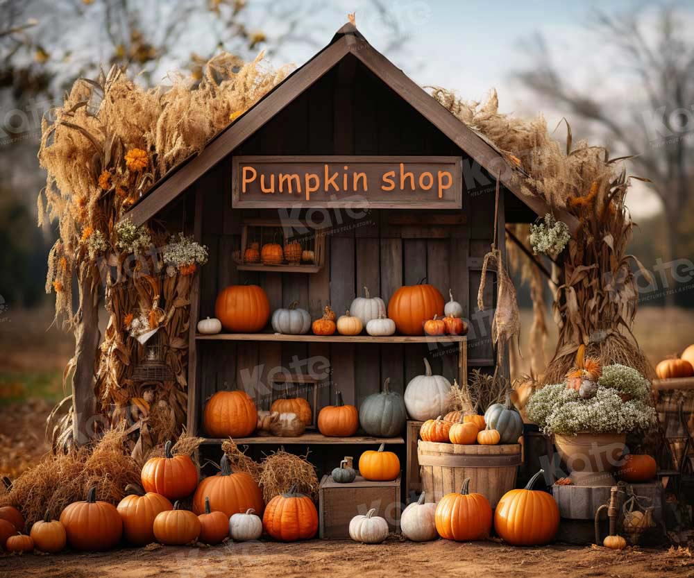 Kate Automne Boutique de citrouilles Toile de fond conçu par Emetselch