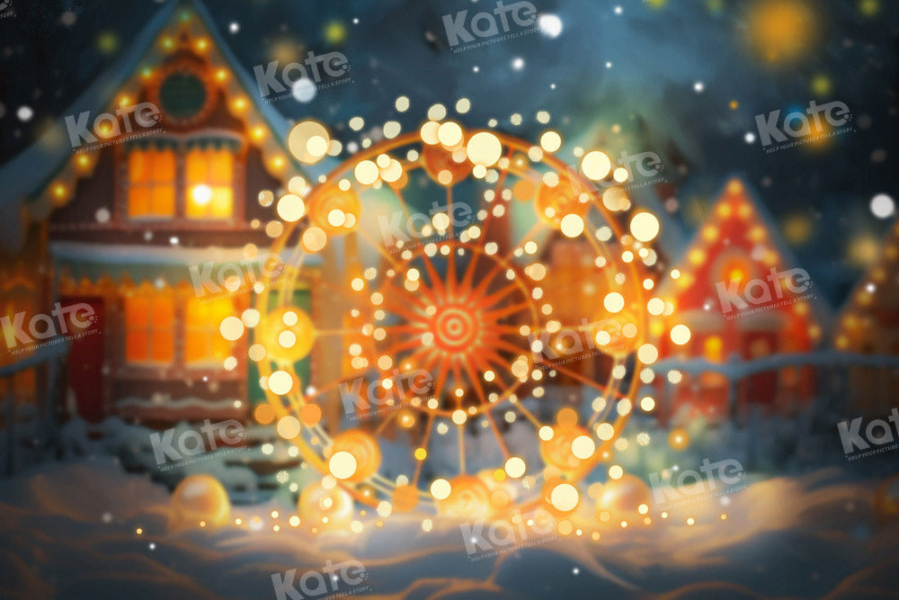 Kate Bokeh Points dorés Neige Toile de fond conçu par Emetselch - Kate Backdrop FR