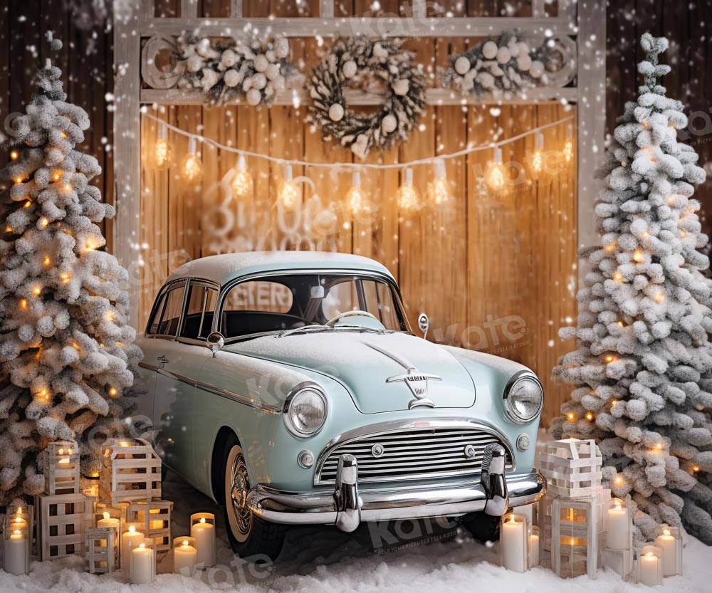 Kate Sapin de Noël Extérieur Voiture Toile de fond conçu par Emetselch - Kate Backdrop FR