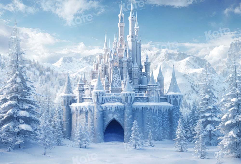 Kate Château de glace Monde givré Toile de fond conçue par Chain Photographie - Kate Backdrop FR