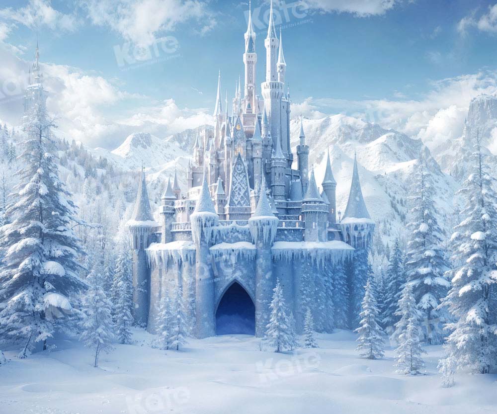 Kate Château de glace Monde givré Toile de fond conçue par Chain Photographie - Kate Backdrop FR