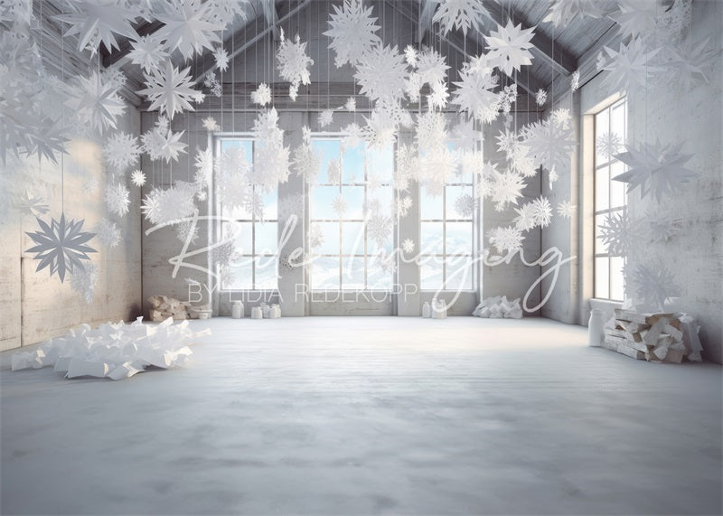 Kate Flocon de neige Chambre Toile de fond conçue par Lidia Redekopp - Kate Backdrop FR