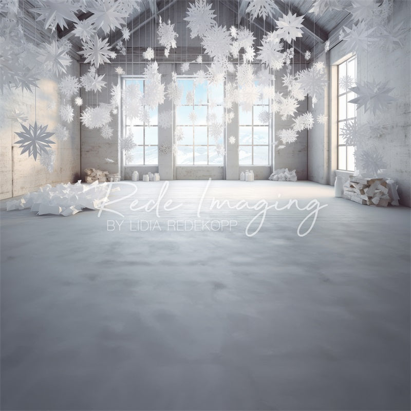 Kate Flocon de neige Chambre Toile de fond conçue par Lidia Redekopp - Kate Backdrop FR