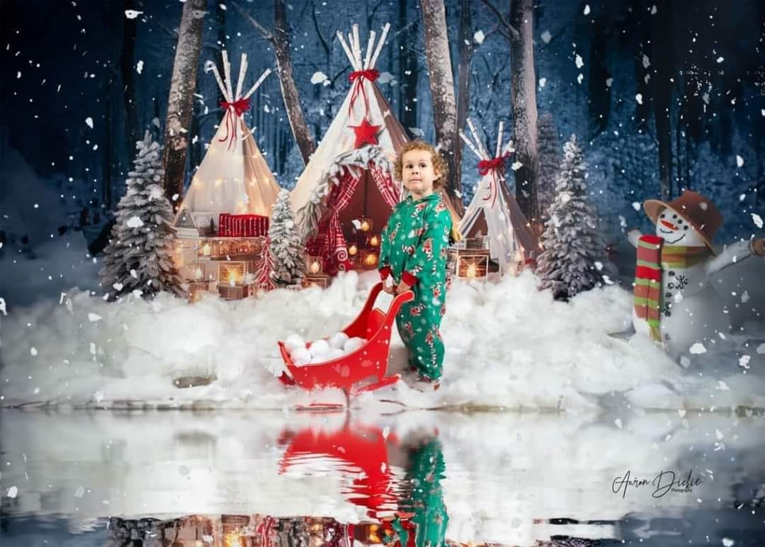 Offres Éclair #1 Kate Noël Extérieur Tente Arbres Camping Toile de fond conçu par Emetselch - Kate Backdrop FR