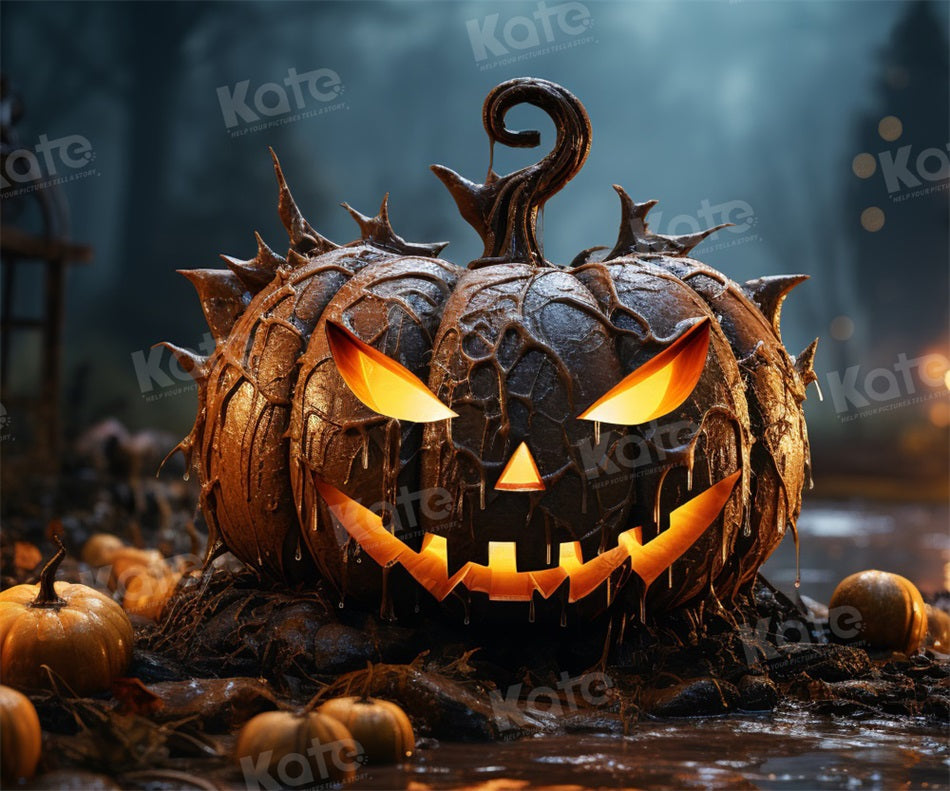 Kate Halloween Citrouille Nuit Toile de fond Conçu par Chain Photographie - Kate Backdrop FR