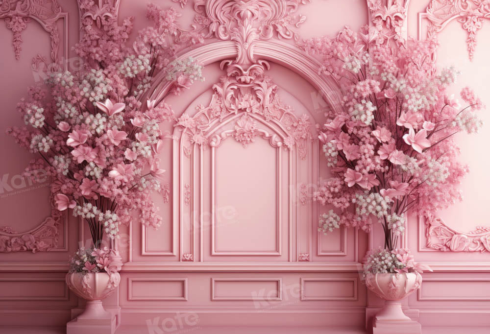 Kate Fleurs Rose Mur Rétro Mariage Toile de fond conçu par Emetselch