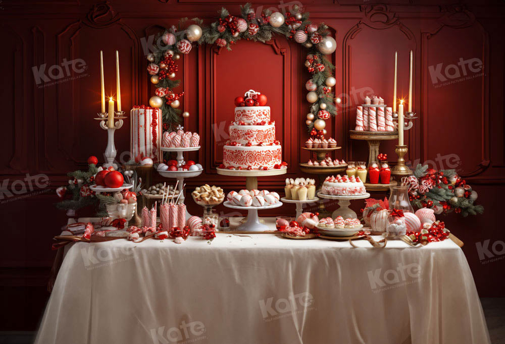 Kate Noël Table à manger Gâteaux Décorations Toile de fond conçu par Emetselch - Kate Backdrop FR