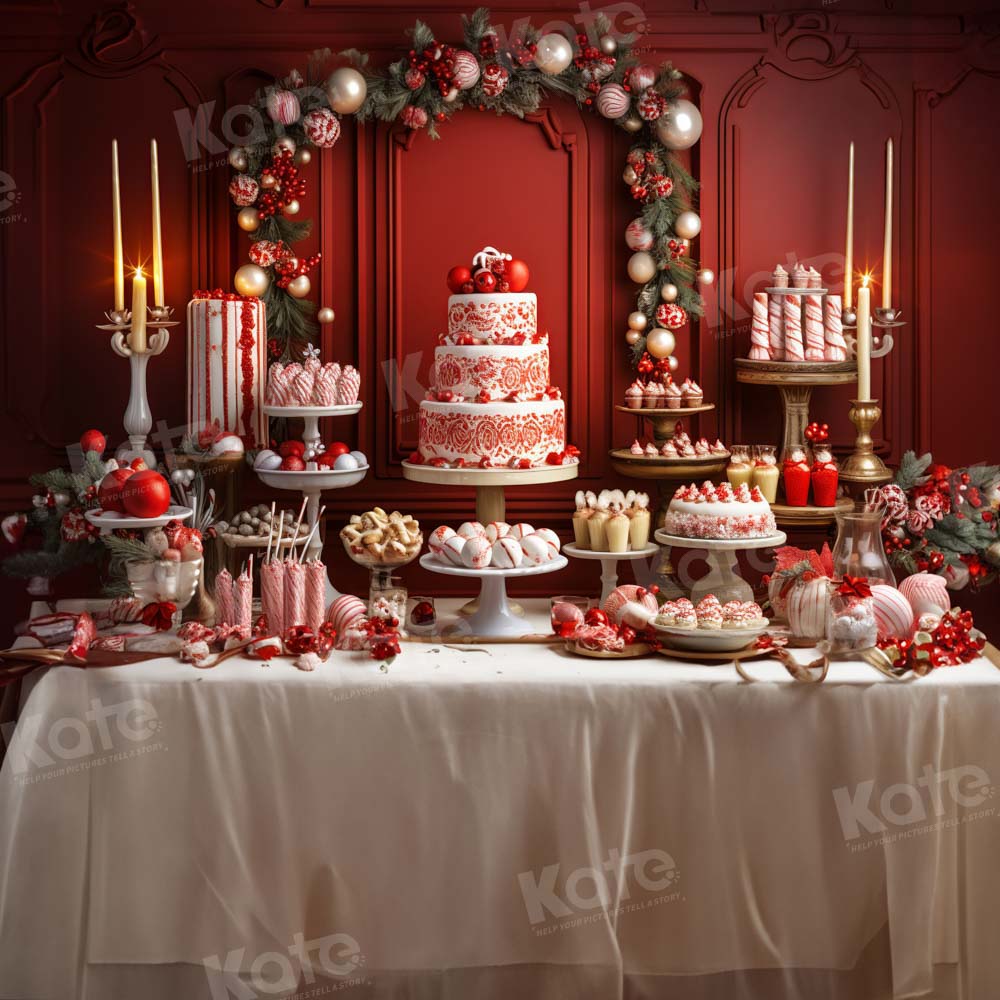 Kate Noël Table à manger Gâteaux Décorations Toile de fond conçu par Emetselch - Kate Backdrop FR