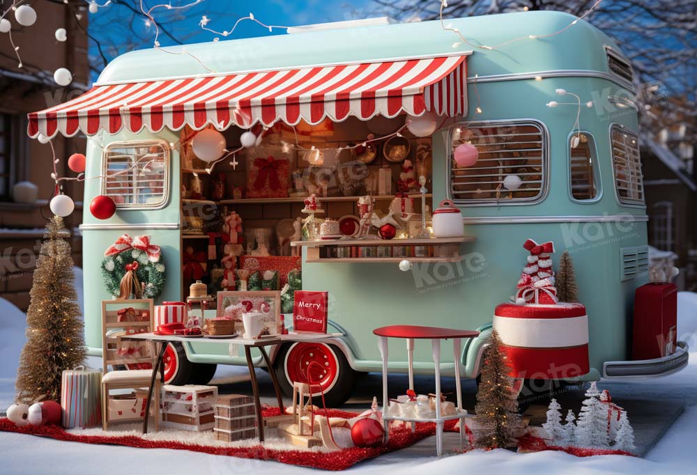 Kate Noël Pâtisserie Extérieur Neige Toile de fond conçu par Emetselch