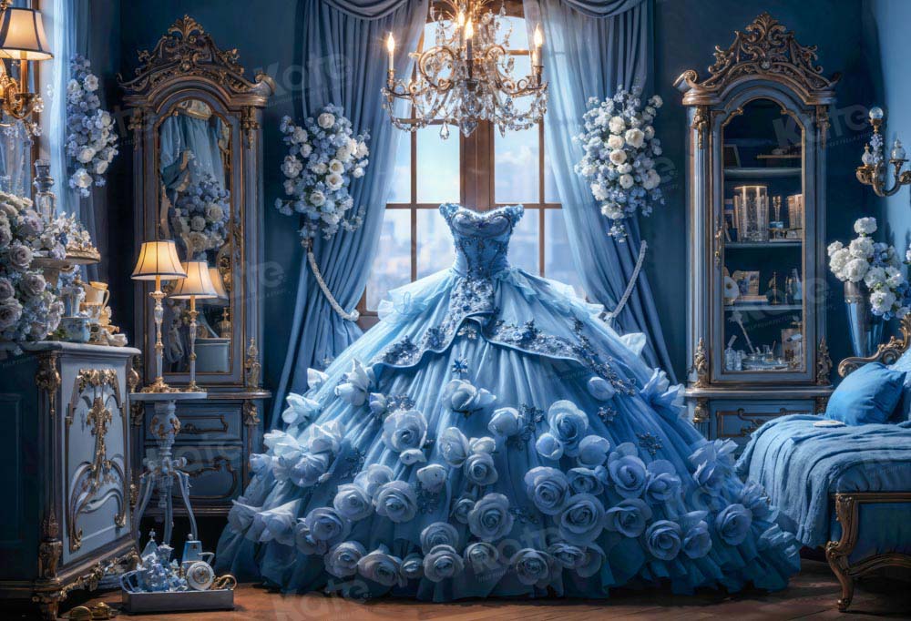 Kate Bleu Princesse Robe Chambre Toile de fond conçu par Emetselch - Kate Backdrop FR