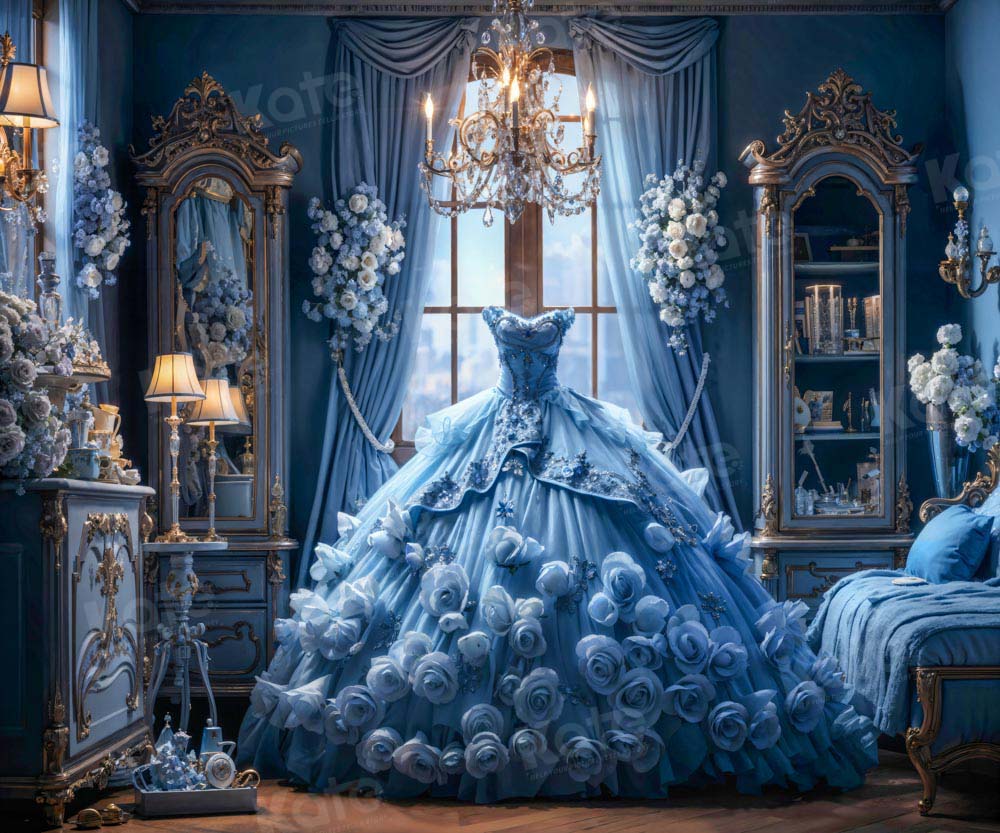 Kate Bleu Princesse Robe Chambre Toile de fond conçu par Emetselch - Kate Backdrop FR