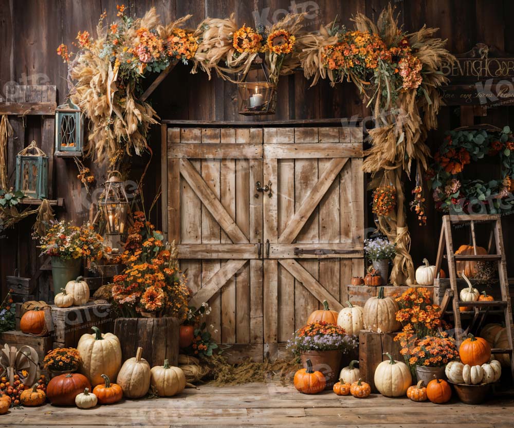 Kate Automne Grange Citrouilles Porte Toile de fond conçu par Emetselch - Kate Backdrop FR