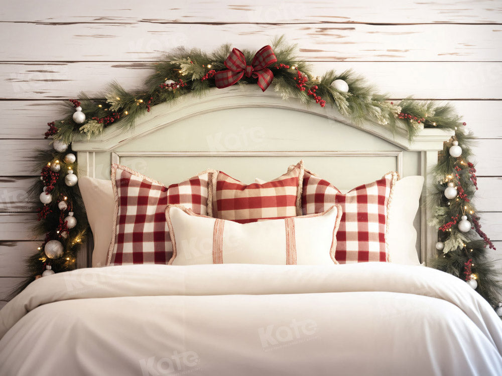 Kate Noël Blanc Tête de lit Oreiller Toile de fond pour la photographie - Kate Backdrop FR