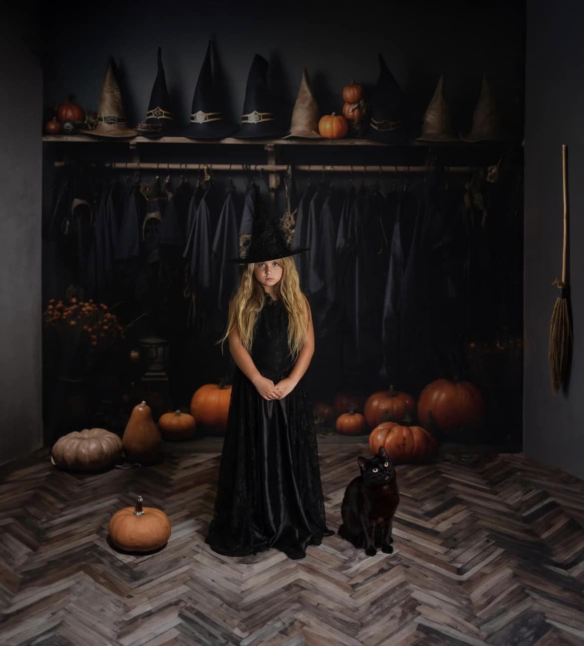 Kate Vestiaire du Enchanteur Halloween Toile de fond pour la photographie