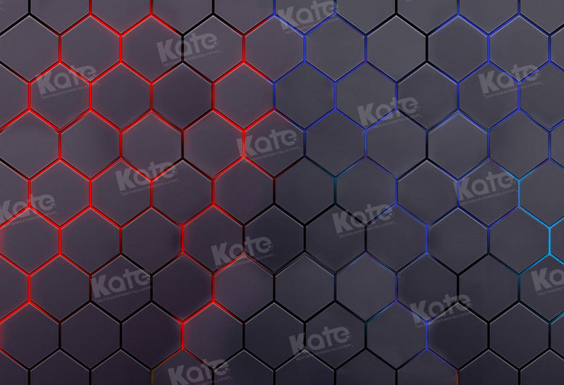 Kate Hexagone Mécanique Gris Toile de fond pour la photographie - Kate Backdrop FR
