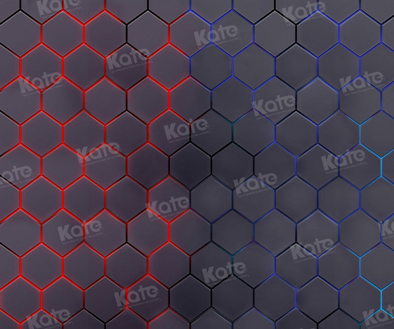 Kate Hexagone Mécanique Gris Toile de fond pour la photographie - Kate Backdrop FR
