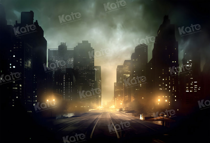 Kate Ville Route Nuit Noir Toile de fond pour la photographie