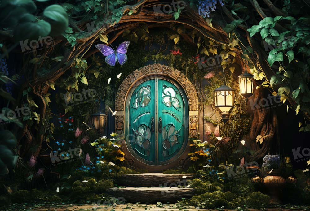 Kate Été Papillon Porte Maison Toile de fond Conçu par Chain Photographie - Kate Backdrop FR