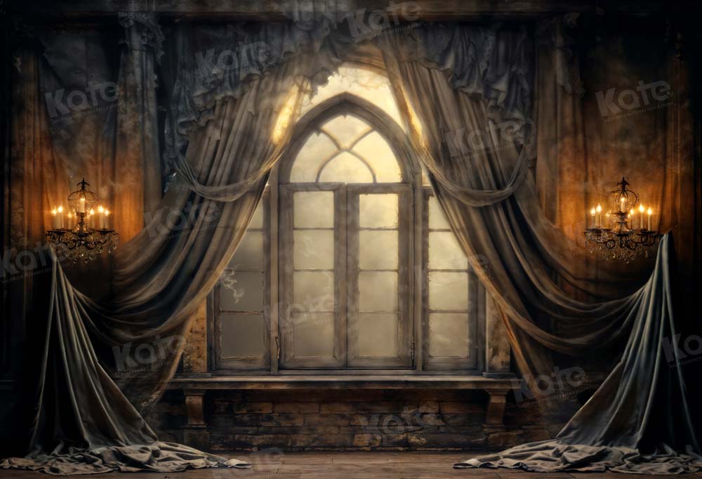 Kate Halloween Scène sombre Rideau Toile de fond conçue par Emetselch - Kate Backdrop FR