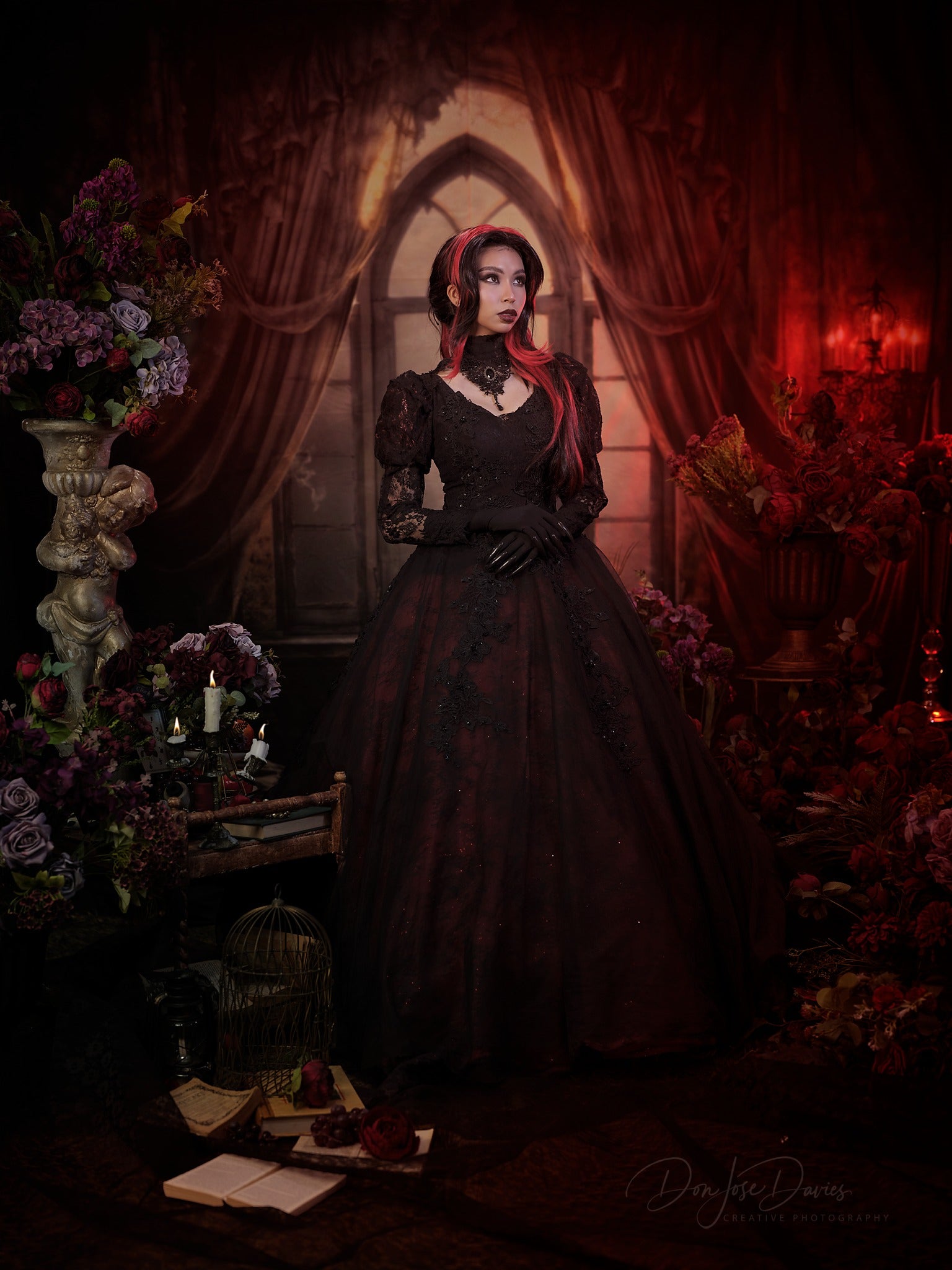 Kate Halloween Scène sombre Rideau Toile de fond conçue par Emetselch - Kate Backdrop FR