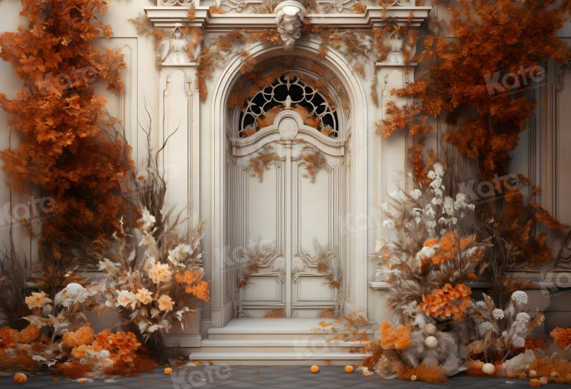 Kate Automne Peint Beaux-Arts Blanc Porte Toile de fond pour la photographie