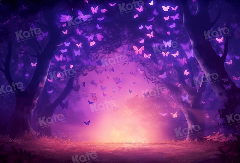 Kate Tissu Souhait Rêve Papillon Arbres Toile de fond pour la photographie - Kate Backdrop FR