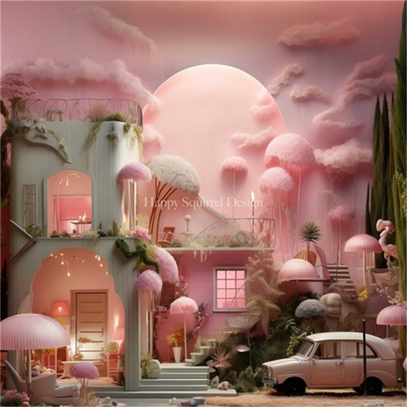 Kate Endroit de Rêve Rose Poupée Toile de fond Conçu par Happy Squirrel Design - Kate Backdrop FR