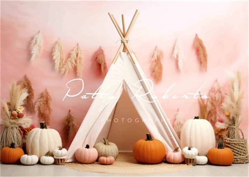 Kate Automne Citrouilles Tente Toile de fond Conçu par Patty Robert - Kate Backdrop FR