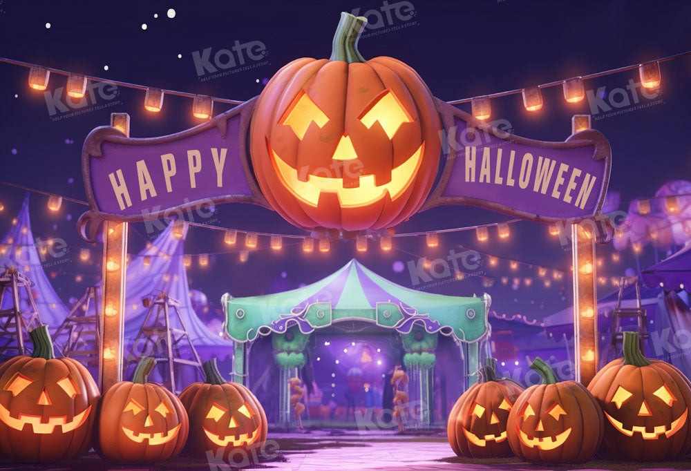 Kate Halloween Parc d'attractions Cirque Toile de fond conçue par Emetselch