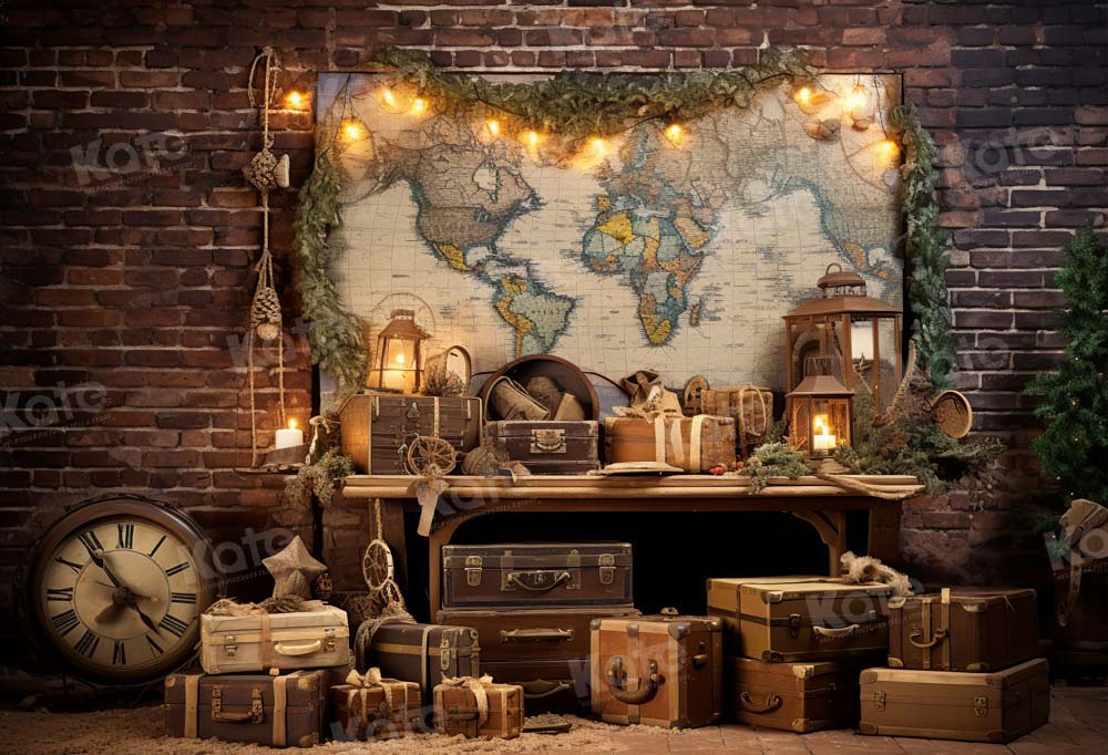 Kate Voyager à travers le monde Carte Toile de fond conçue par Emetselch - Kate Backdrop FR