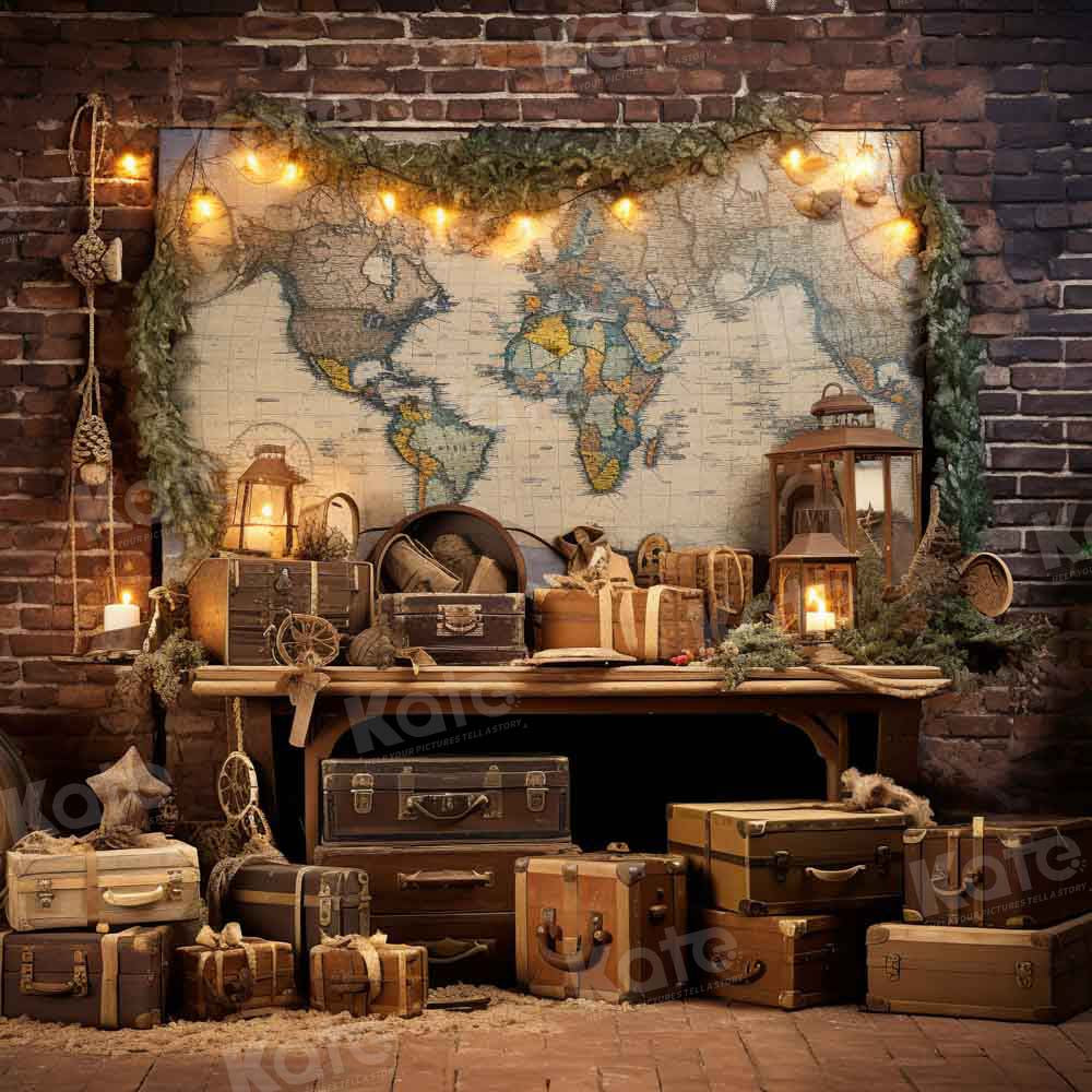 Kate Voyager à travers le monde Carte Toile de fond conçue par Emetselch - Kate Backdrop FR
