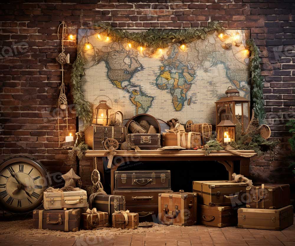 Kate Voyager à travers le monde Carte Toile de fond conçue par Emetselch - Kate Backdrop FR