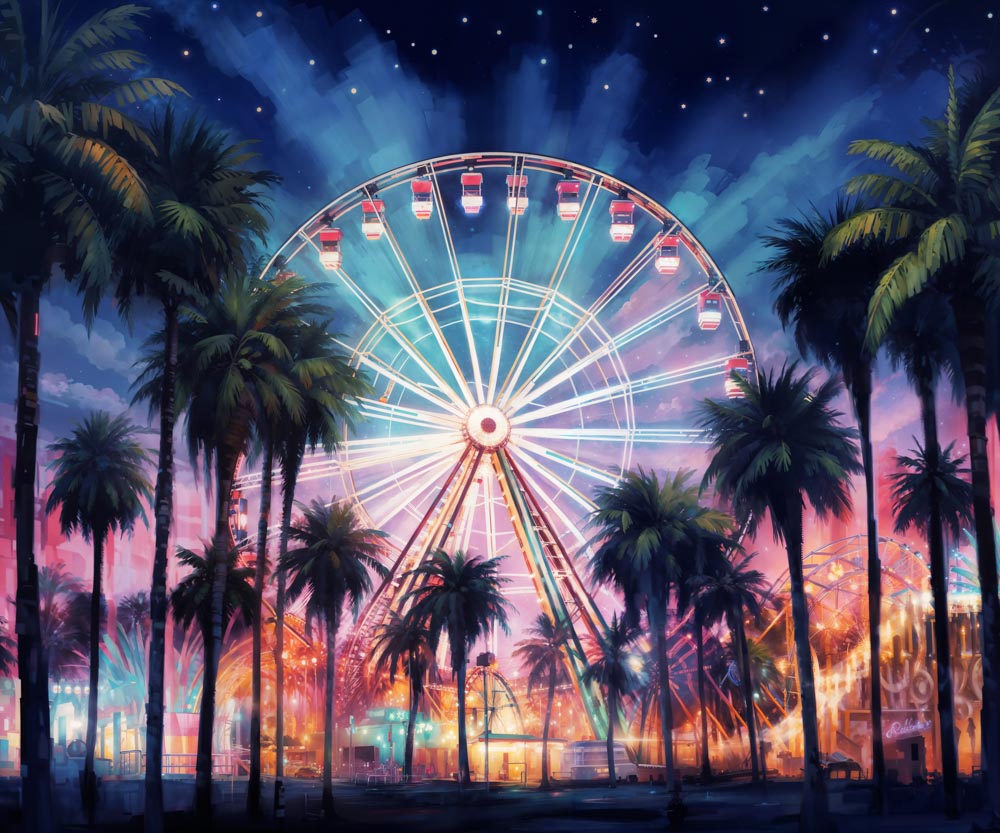 Kate Poupée de mode Grande roue Parc Toile de fond conçu par Emetselch - Kate Backdrop FR