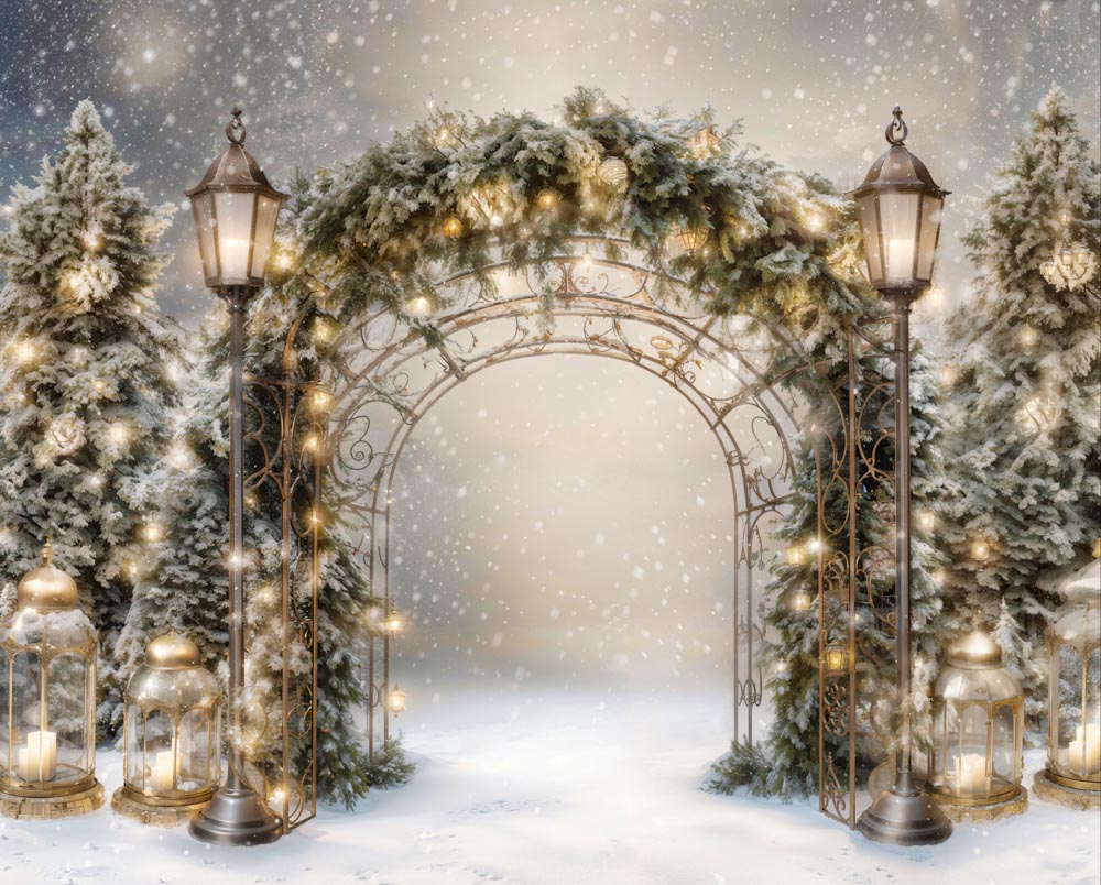 Kate Hiver Noël Arc de Branche Toile de fond conçue par Emetselch
