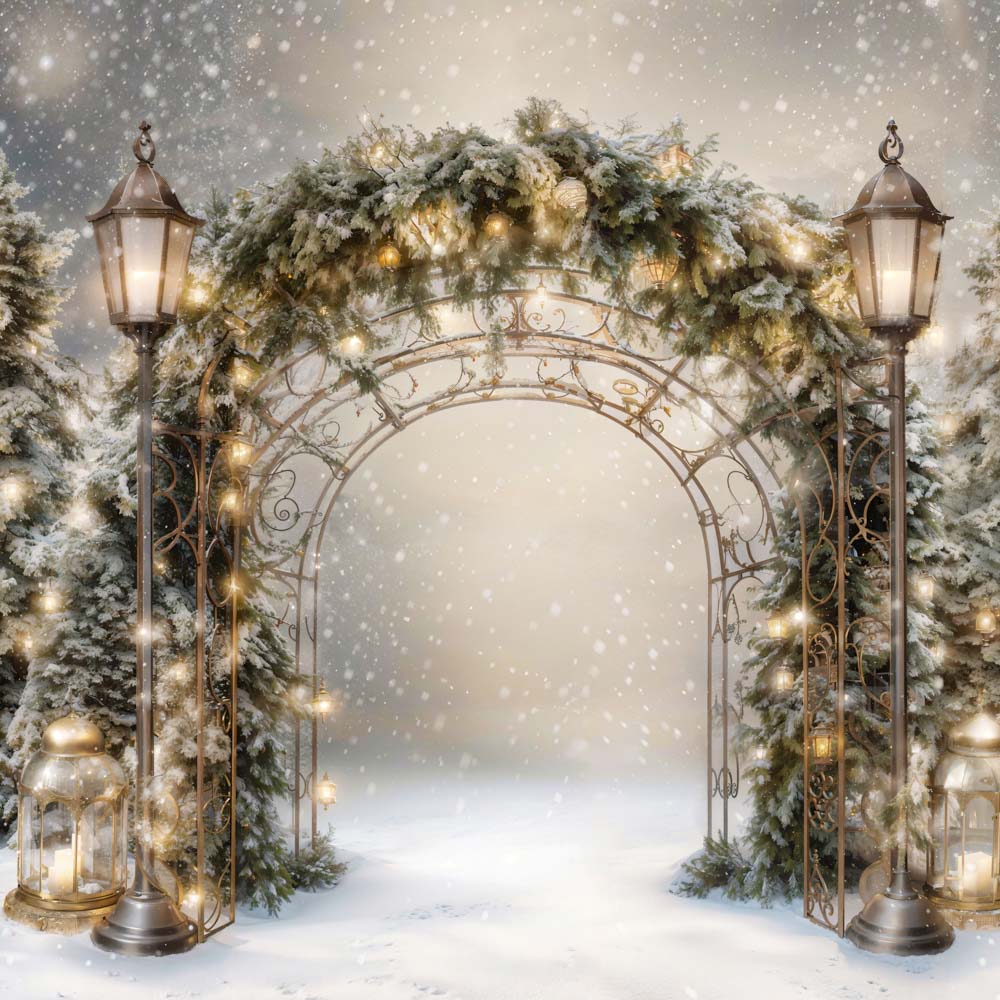 Kate Hiver Noël Arc de Branche Toile de fond conçue par Emetselch