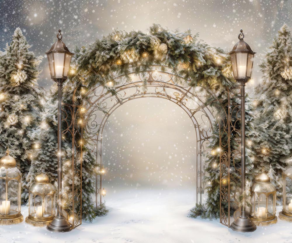 Kate Hiver Noël Arc de Branche Toile de fond conçue par Emetselch