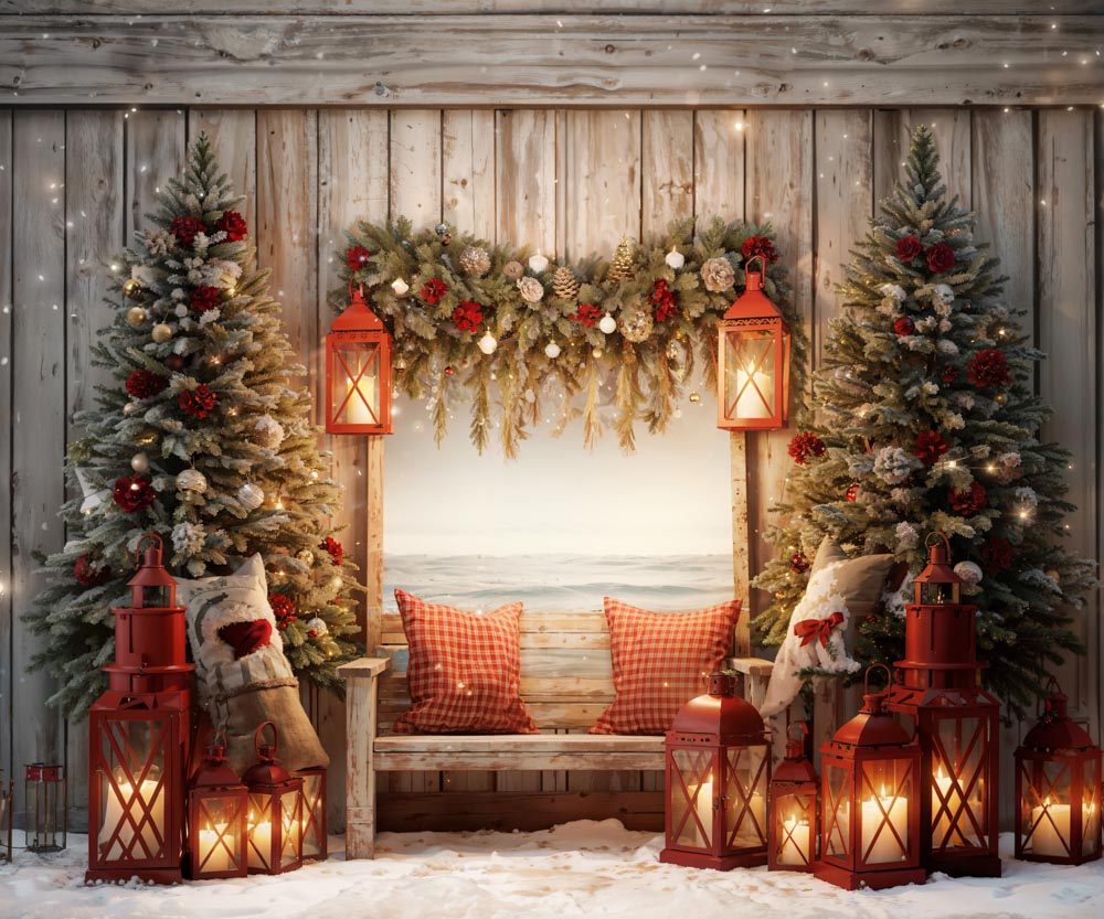 Kate Sapin de Noël Fenêtre Lampe Toile de fond conçue par Emetselch - Kate Backdrop FR