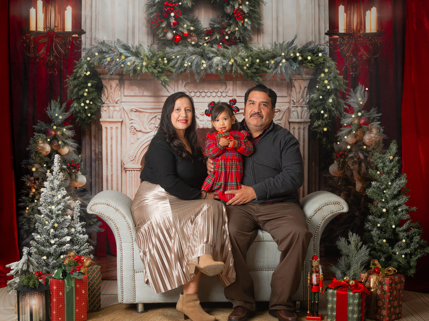 Offres Éclair Kate Noël Cheminée Bougies Rouge Toile de fond en Laine conçue par Emetselch - Kate Backdrop FR