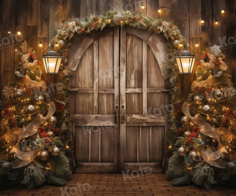 Kate Noël Ancienne Grange Porte Bois Toile de fond pour la photographie - Kate Backdrop FR