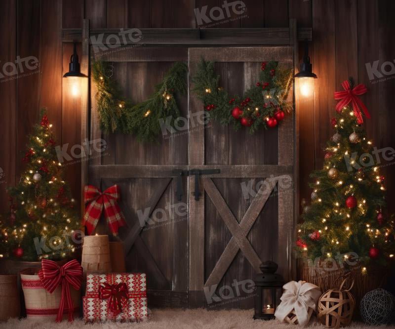 Kate Noël Sombre Grange Arbre Toile de fond pour la photographie - Kate Backdrop FR