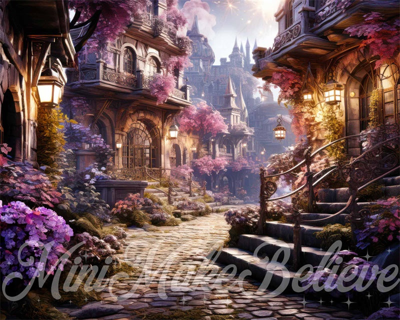 Kate Dessin animé pictural Princesse Village Toile de fond conçue par Mini MakeBelieve - Kate Backdrop FR